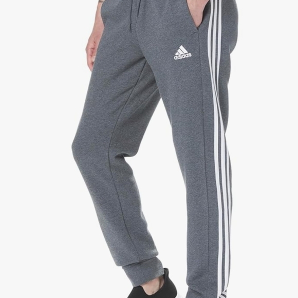Adidas Grey Essentials 3 Stripe Jogger Mens Size 2XL - Picture 1 of 12